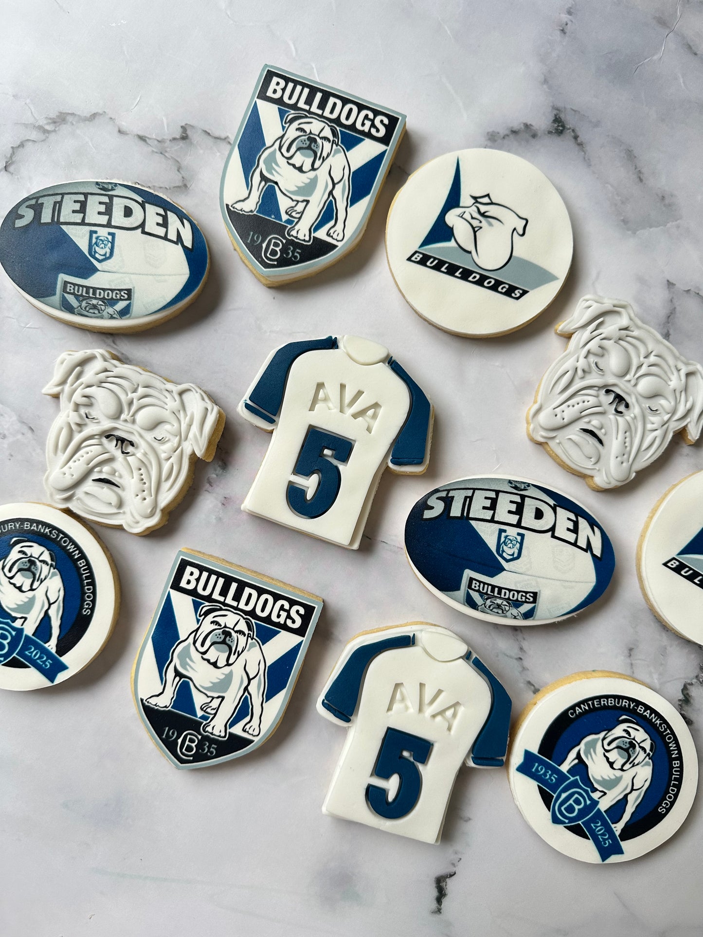 Bulldogs Birthday Cookies