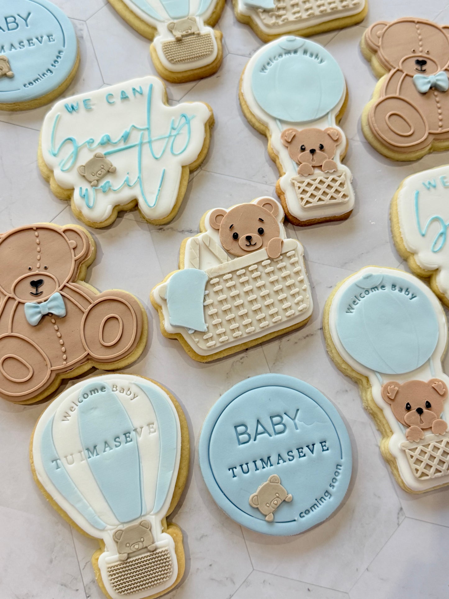We Can Beary Wait Themed Cookies