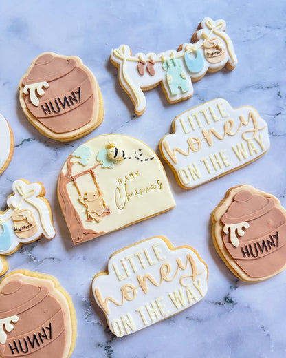 Winnie the Pooh Themed Baby Arrival Cookies