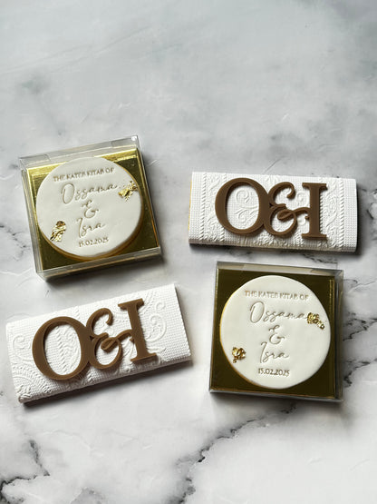 Engagement/Wedding Cookie and Acrylic Choc Package