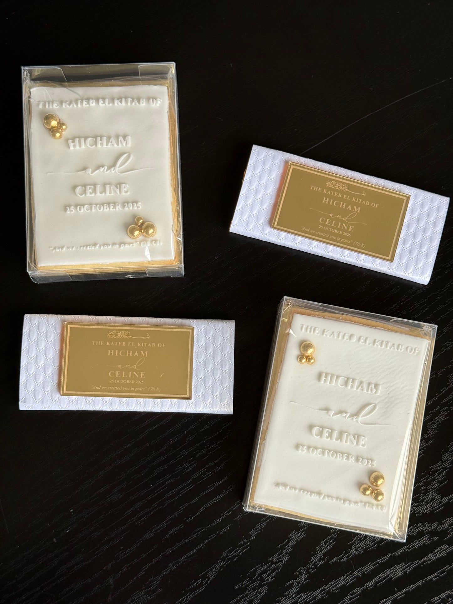 Engagement/Wedding Cookie and Acrylic Choc Package