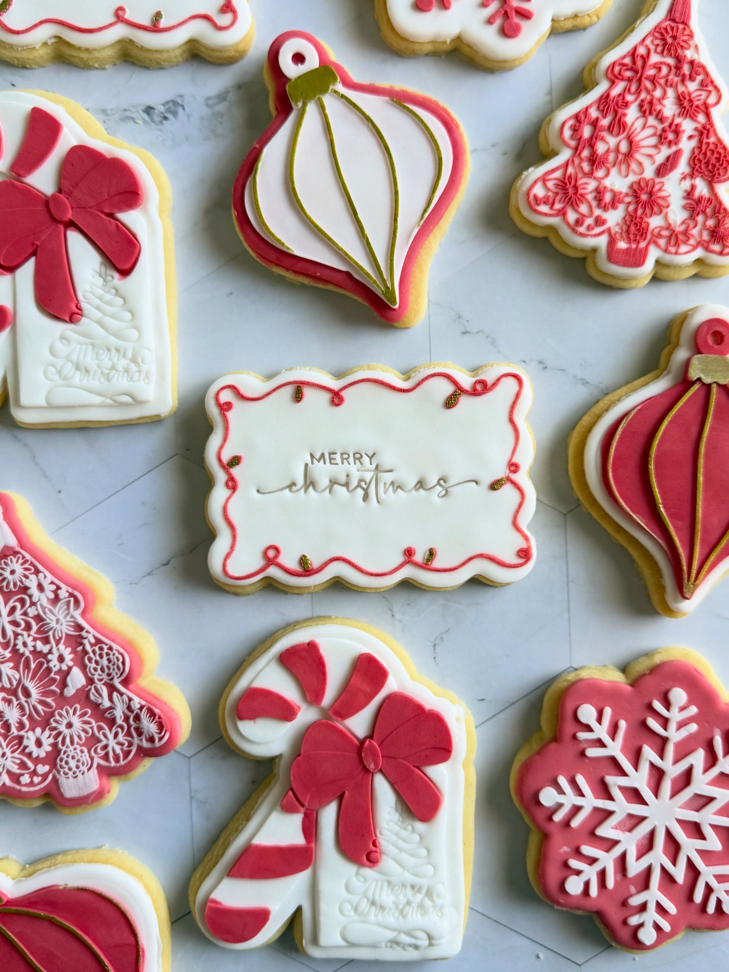 Christmas Red and White Cookies