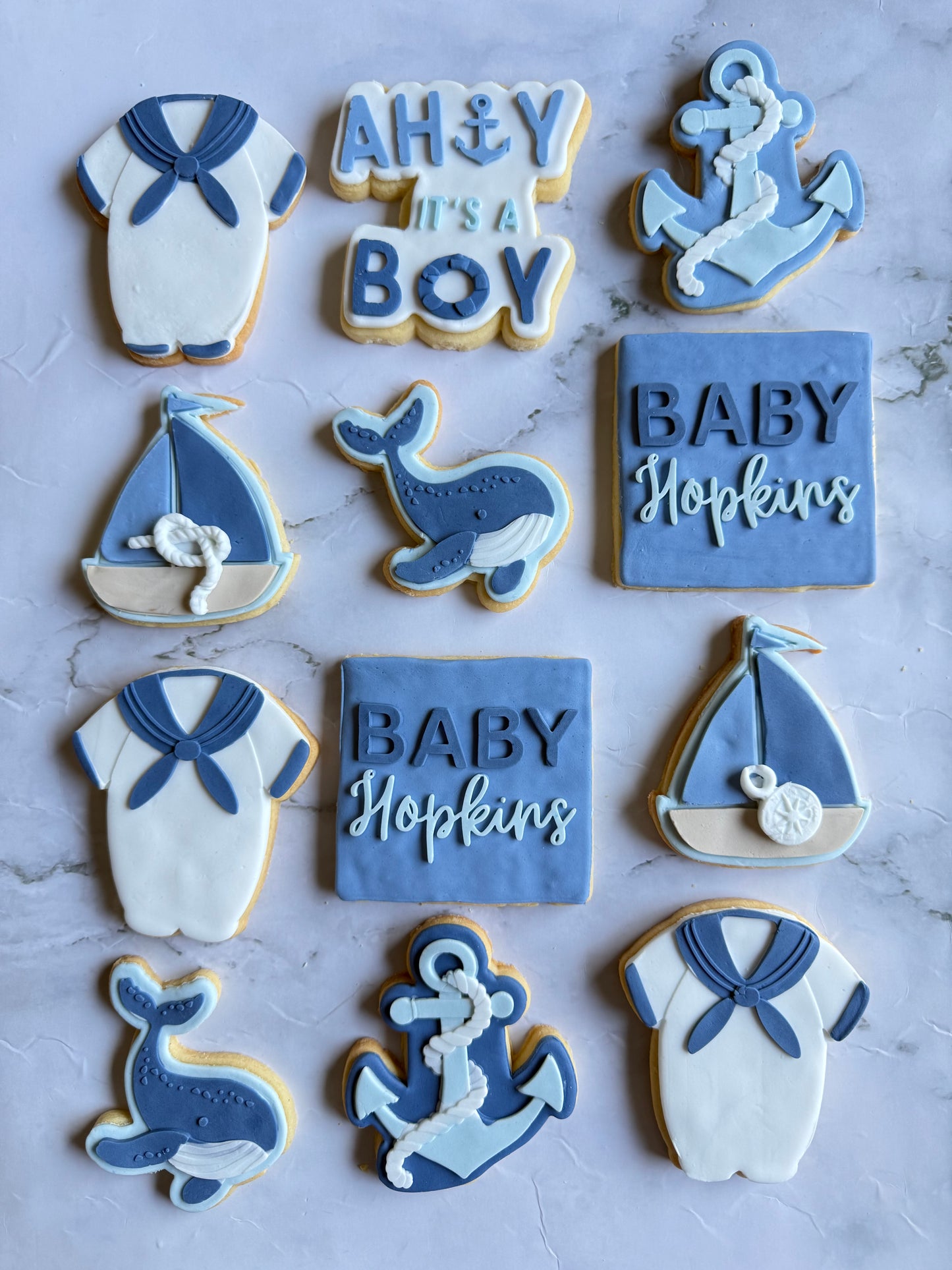Ahoy It's a Boy Themed Cookies