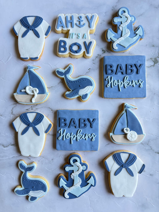 Ahoy It's a Boy Themed Cookies