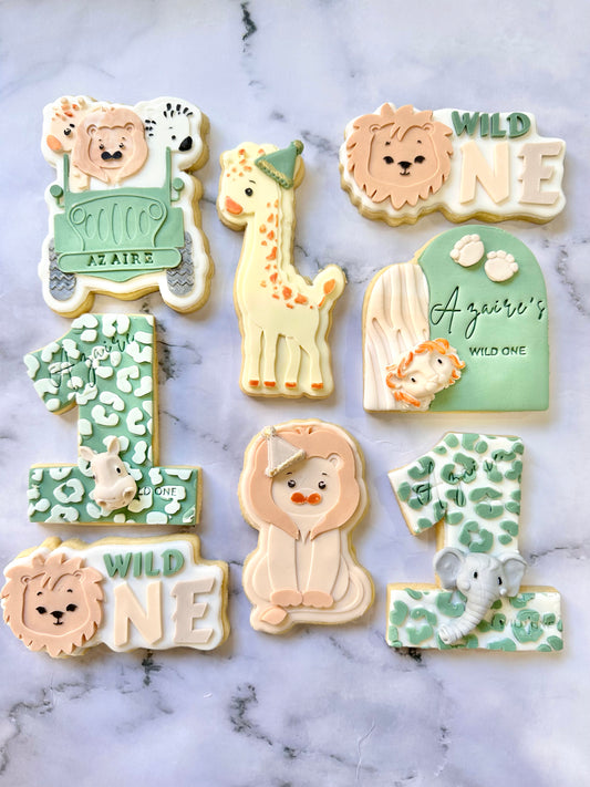 Wild One/Two Wild Birthday Themed Cookies
