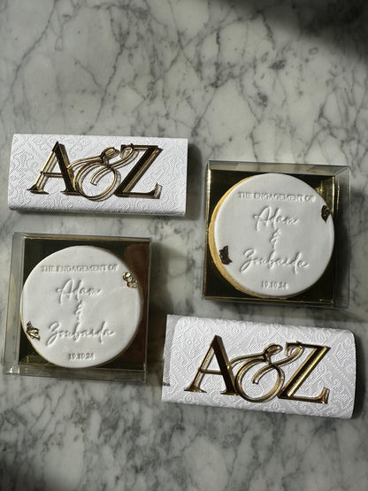 Engagement/Wedding Cookie and Acrylic Choc Package
