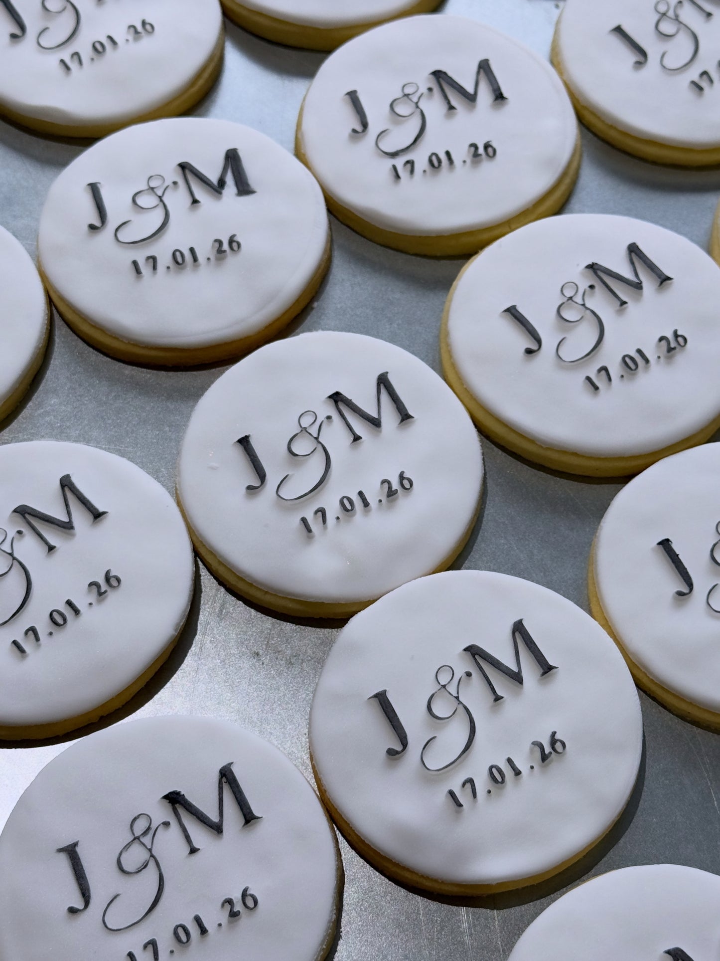 Fineline Initial Engagement/Wedding Cookies