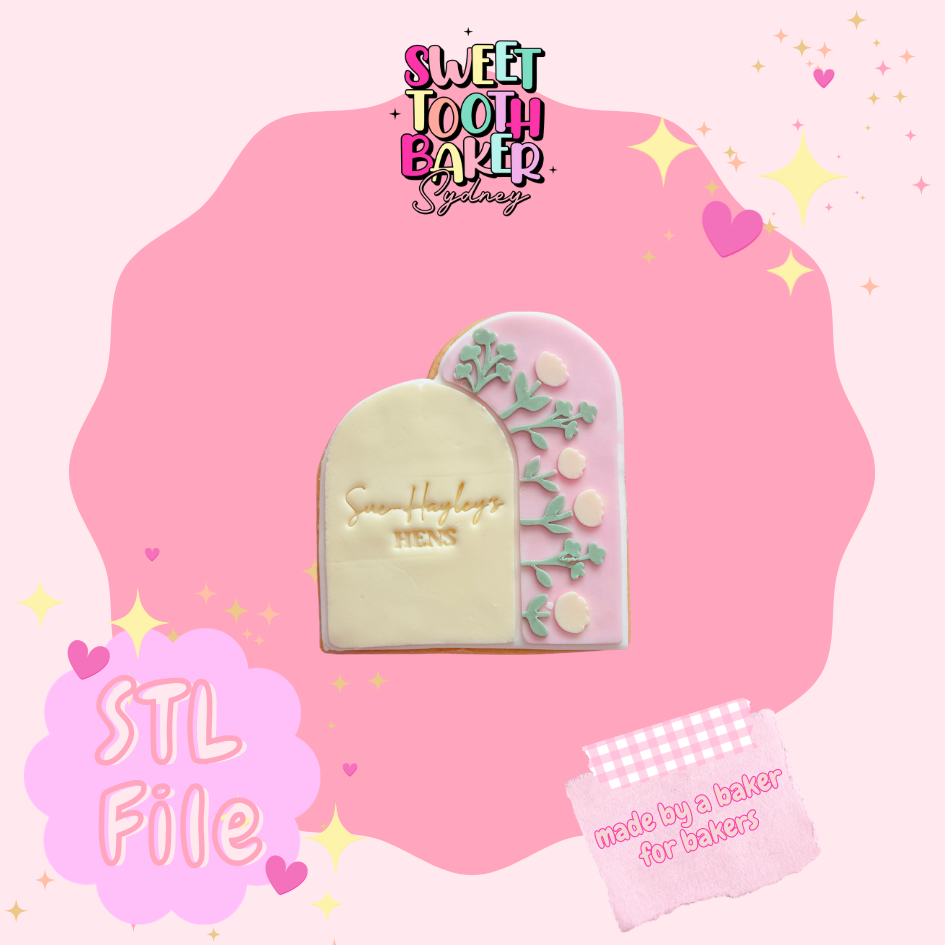 Floral Double Arch Debosser Set - STL File (NOT PHYSICAL PRODUCT)
