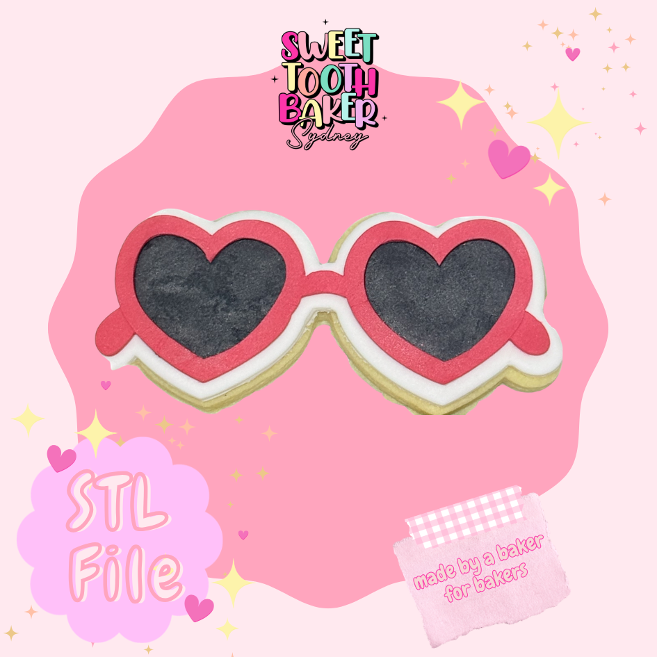 Heart Shaped Sunnies Debosser Set - STL File (NOT PHYSICAL PRODUCT)