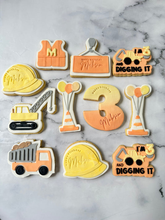 Construction Birthday Cookies
