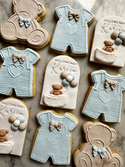 Bear with Balloons Baby Cookies