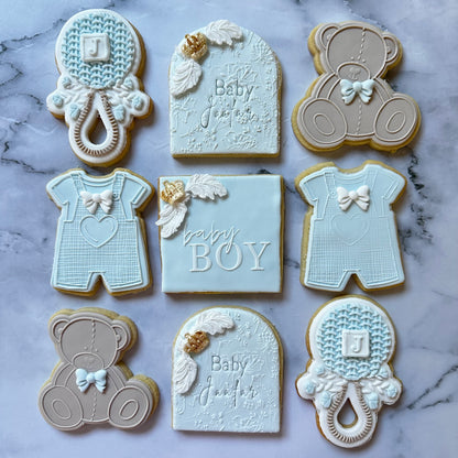 Bear Boy Set of Baby Arrival Cookies