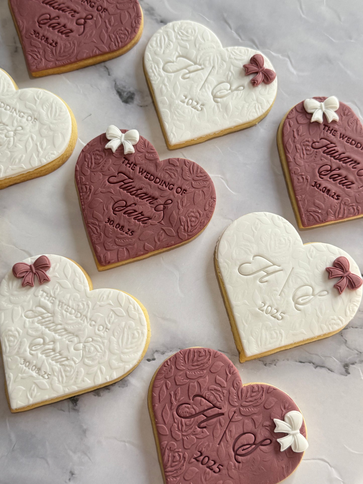 Love Heart Personalised Cookies